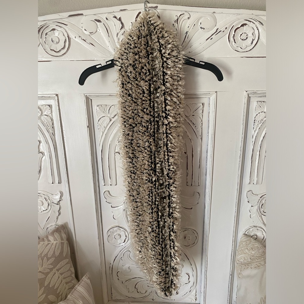 Nordstrom BP Black & White Fuzzy Super Soft Infinity Scarf